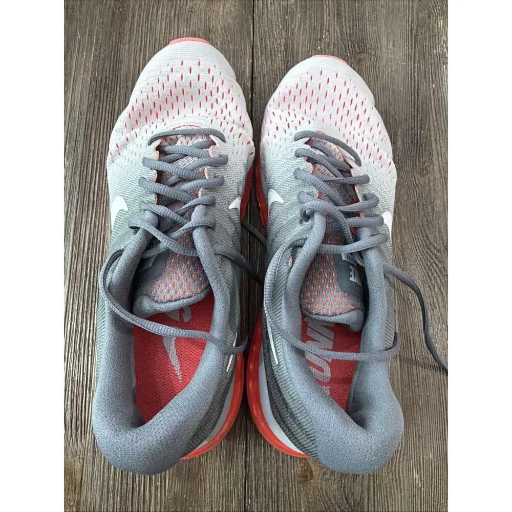 Nike Air Max 2017 Womens Size 12 Shoes 849560 007 Grey Pink Sneakers hot lava